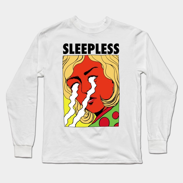 Sleepless Long Sleeve T-Shirt by popcornpunk